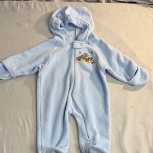 Disney Light Blue Baby Footed Onesie/Romper/Bunting bag